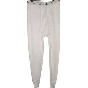 Indera Men's Cotton Waffle Knit Heavyweight Thermal Pant in Natural Size M